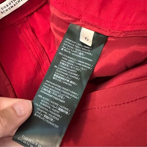 Dorothee Schumacher Women’s Red Trousers Dress Pants - Picture 7 of 12